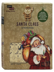 Santa Claus 3D Wood Model -|IncrediBuilds, Holiday Collection|-